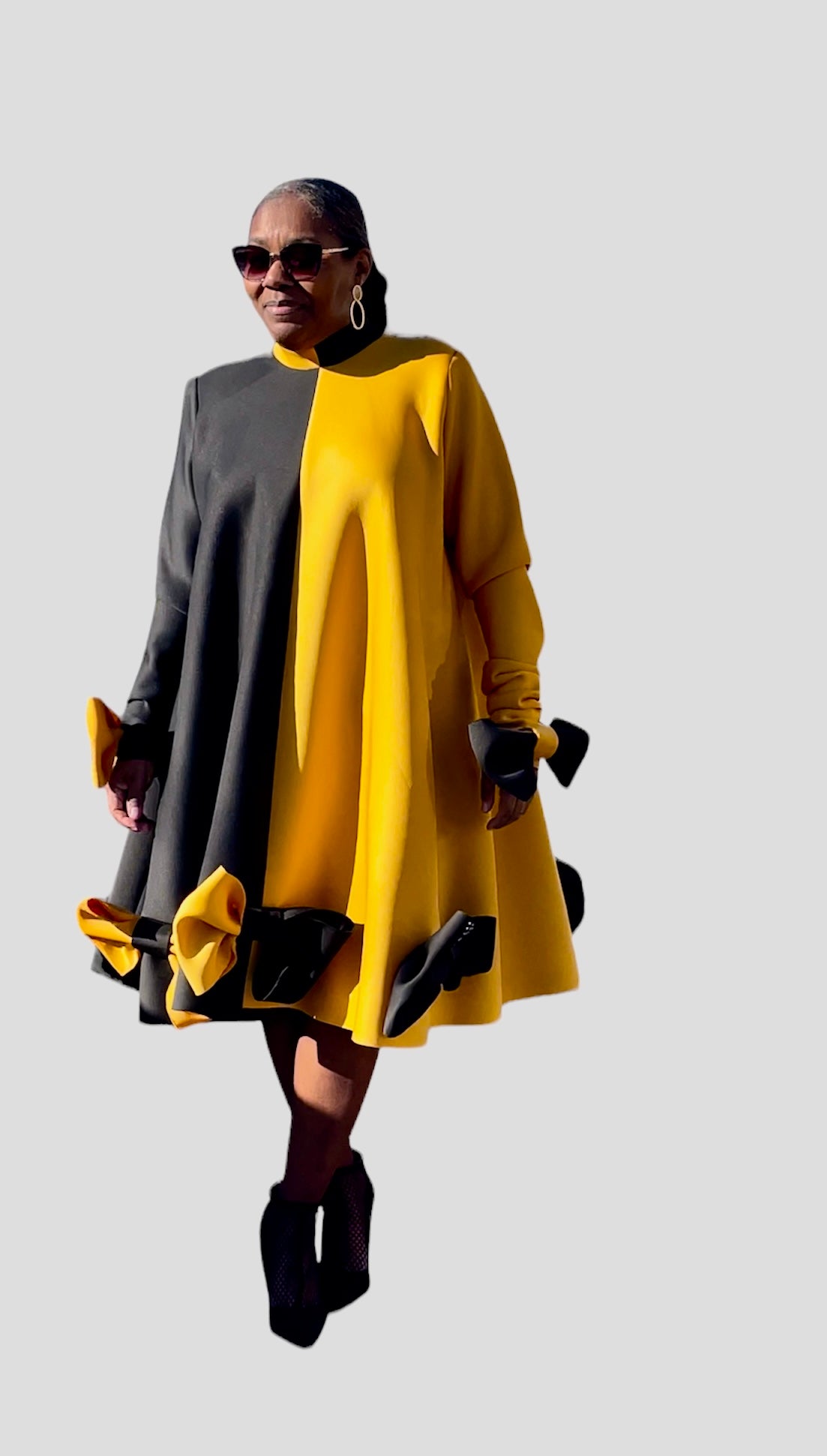 Aleta Color Block Dress with Bows – DaintyThings by LMM